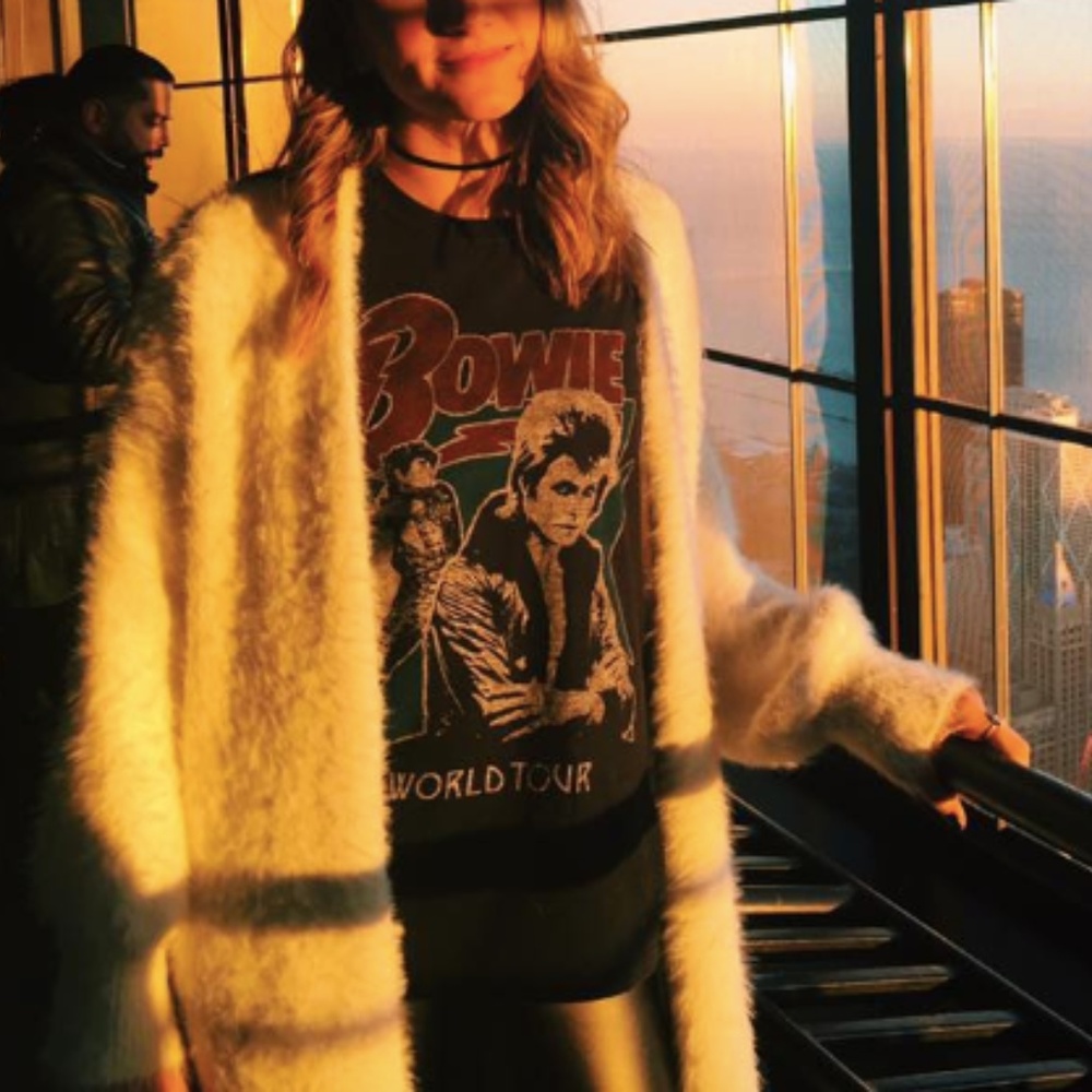 Gap Fuzzy White Longline Cardigan